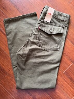 Levi's Olive Green Utility Pants with Flap Pocket